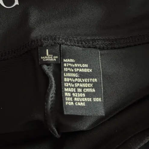 DG2 Diane Gilman Leggings Slim & Sleek Coated Figure Solution Black Large