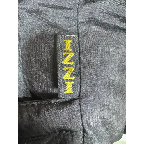 Izzi Vintage 80s 90s Ski Jacket Black Teal Colorblock Retro Snowboard Coat Med