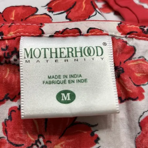 Motherhood Maternity Scoop Neck Red Floral Sundress Size Medium