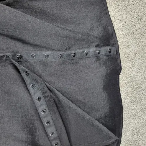 Ravel Womens Formal Jacket M Black White Taffeta Double Breasted French Cuffs Size M