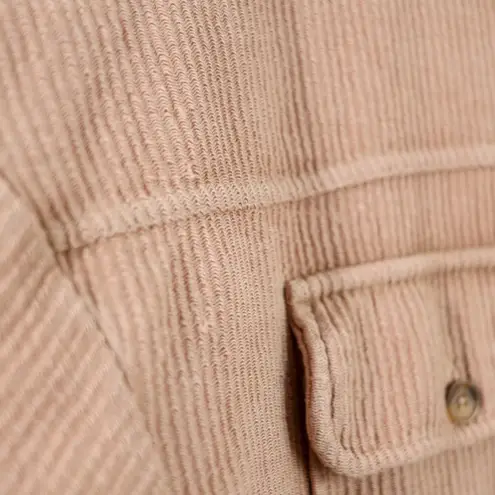 Pilcro Corduroy Shacket Duster Oversized Button Up Long Sleeve Mauve Size L - Image 11