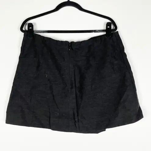 NEW Aje Realm Linen Blend Geometric Button Front Wrap Mini Skirt Black 14 - Image 4