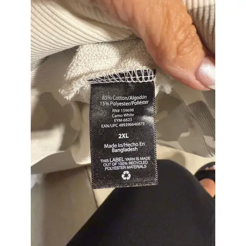 Epic Studio Camo White French Terry Sweatshirt Short Sleeve Oversized 2XL Size XXL