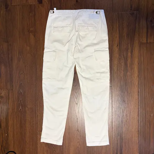 RE/DONE Originals Sz 27 Off White Cargo Pant Jeans Women's Cotton Straight Leg