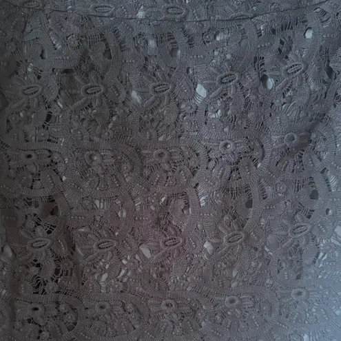 Suzy Shier 100% Cotton Elegant Black Lace Skirt Size M