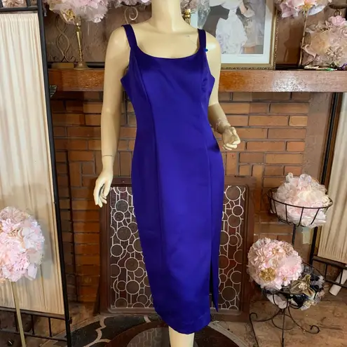 Alex Evenings VINTAGE 1990'S ELECTRIC PURPLE/BLUE COCKTAIL DRESS & BOLERO SET 6