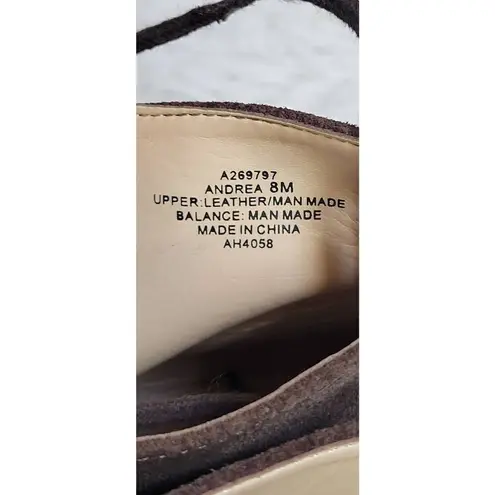 Isaac Mizrahi Live Andrea Size 8 Brown Leather Suede 3" Wedge Ankle Booties