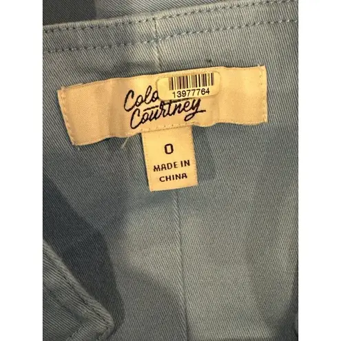 Color Me Courtney Dress Womens 0 Blue Denim Alle Utility Fit And Flare Mini