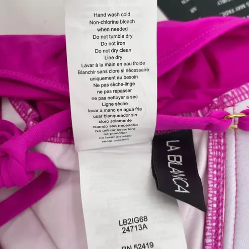 La Blanca Tankini Top Size 12 Island Goddess Over-The-Shoulder Twist-Front NWT