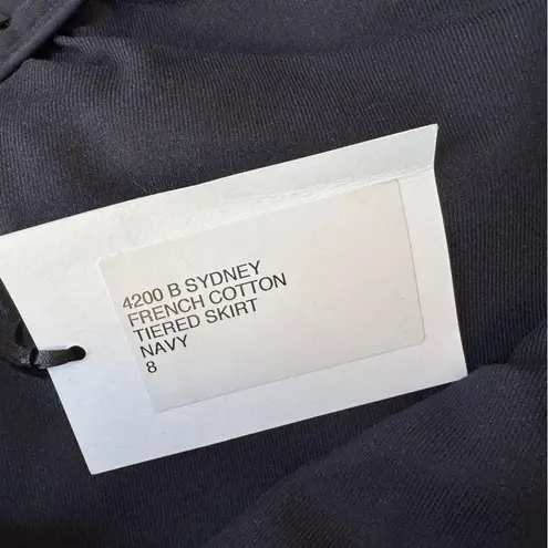 NWT Mother of Pearl “Sydney” navy cotton twill tiered skirt. US sz 4 / EU sz 8 Blue