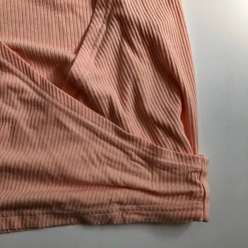 by the way. Revolve Mina Ribbed Wrap Top in Peach crop top Sz small