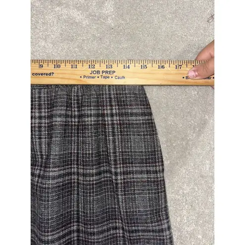 Pendleton Vintage Midi Skirt Straight Virgin Wool Gray Plaid 14 USA Lot Of 2
