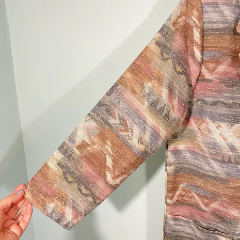 Vintage Brittany Nicole Aztec Print Blazer & Shorts 2 Piece Matching Set Size S