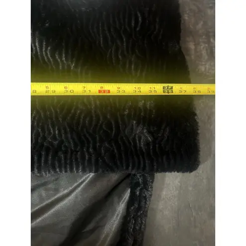 Fever Womens Faux Fur Coat Round Neck Long Sleeves Black Size XL NWT One Snap