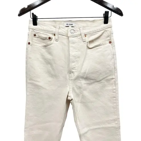 RE/DONE Orginals 90s High Rise Ankle Crop in Vintage White size 27 NWOT