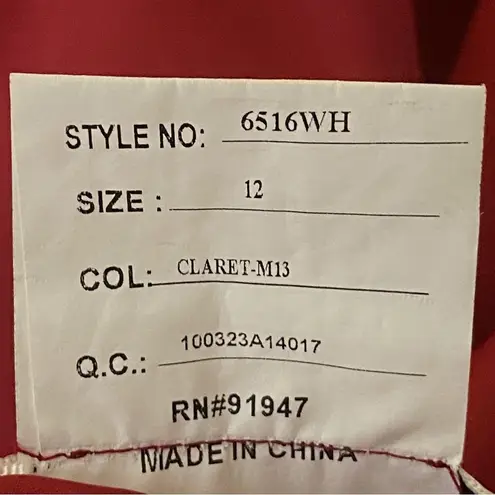 After Six red Taffeta A-line semi-formal or bridesmaid dress. Size 12. EUC