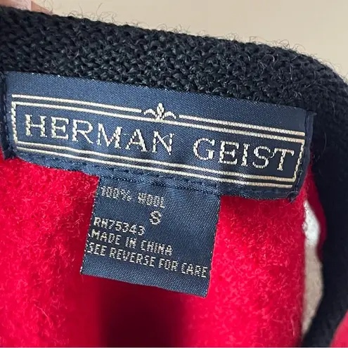 Herman Geist | Red Wool Vest Sz S