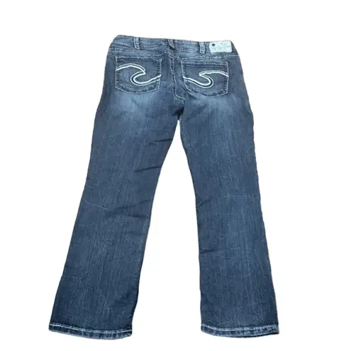 Silver Jeans Suki Capri Size 31 Stretch Casual Chic Blue