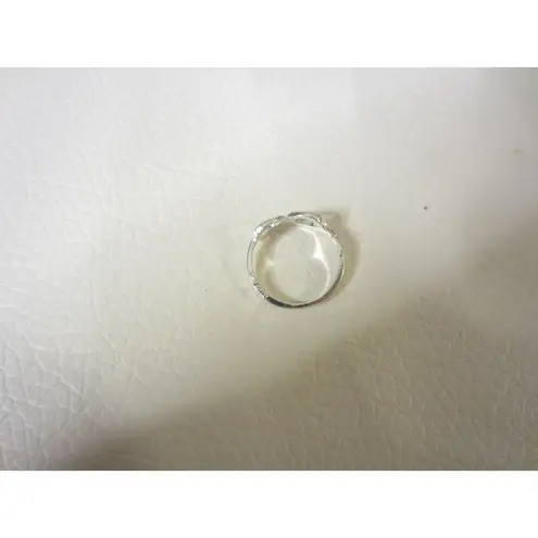 None Silver Tone Infinity Ring Size 7
