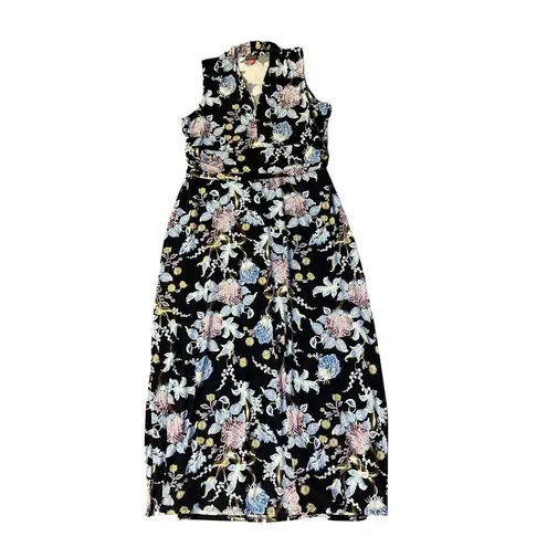 Vince Camuto Maxi Dress Womens 1X Sleeveless Floral V-Neck Pullover Used
