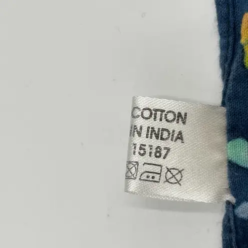 Batik Bandana Scarf Floral Paisley Blue Colorful Hippie Boho Unisex Cotton Artsy