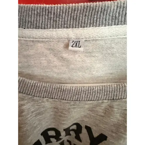 Sorry. Can’t. Football. Bye. Graphic Sweatshirt Women’s Plus Size 2XL Gray