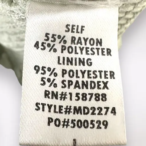 Mable L Pastel Green Mini Dress Badale Smocked Ruffles Satin Coquette Feminine Size L