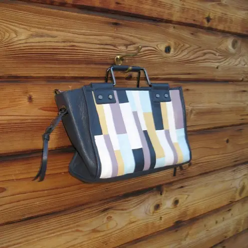 Kooba Like New Cayman Indigo Leather Satchel Bag