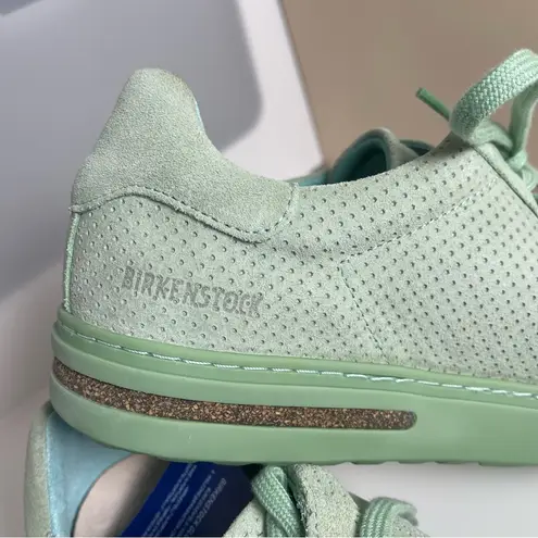 Birkenstocks Bend Low Suede Embossed Sneakers in Green Matcha Sz 38