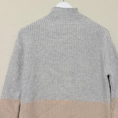 Tuckernuck Knit Fisherman Sweater Size XS Wool Blend Gray Mock Neck Soft Cozy