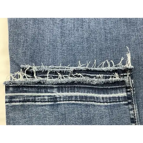 Denizen From Levi's Women's High Rise Ankle Straight SZ 14 Super Flex Distressed Blue