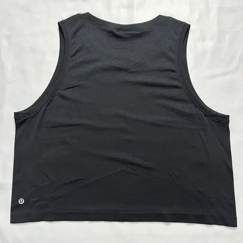 Lululemon Breeze By Muscle Crop Tank *Logo - Black / Black - 6