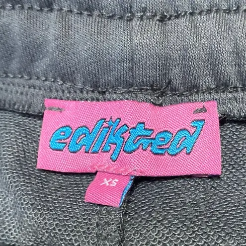 Edikted Gray Striped Elastic Waist Straight Wide Leg Trousers Sweatpants Size XS