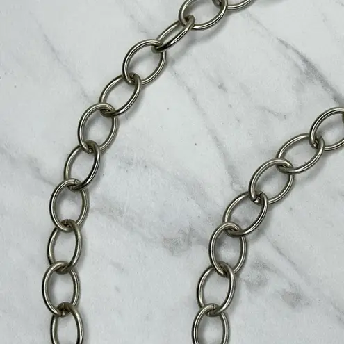 George Washington Coin Charm Chain Belt XS/Small (S) Y2K ✨ Silver