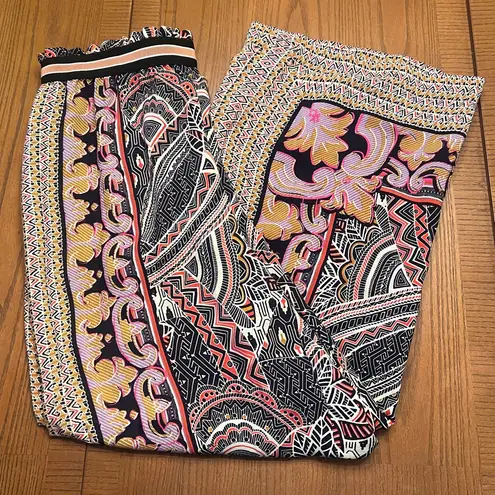 Maeve by Anthropologie Rooibos Wide Leg Palazzo Pants Multicolor Paisley Medium