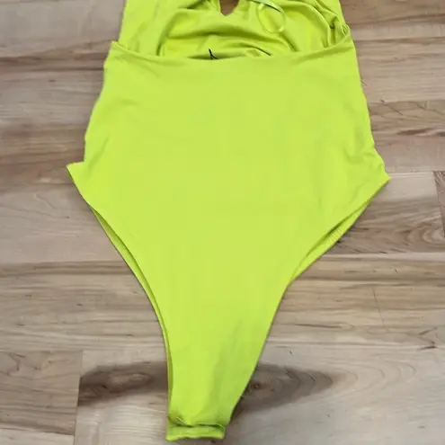 ZARA Yellow/Green Twisted Double Layer Bodysuit - NWT