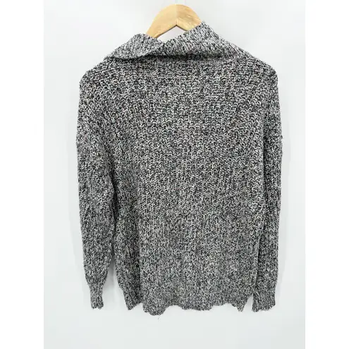 Aerie Offline  Womens Chunky Knit Quarter Zip Sweater Size S Grey Speck Pullover