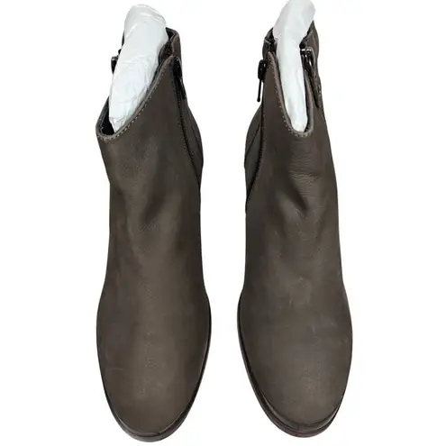 Diba Womens Taupe Sequoia Suede Leather Block Stack Heel Booties 8.5 Brown