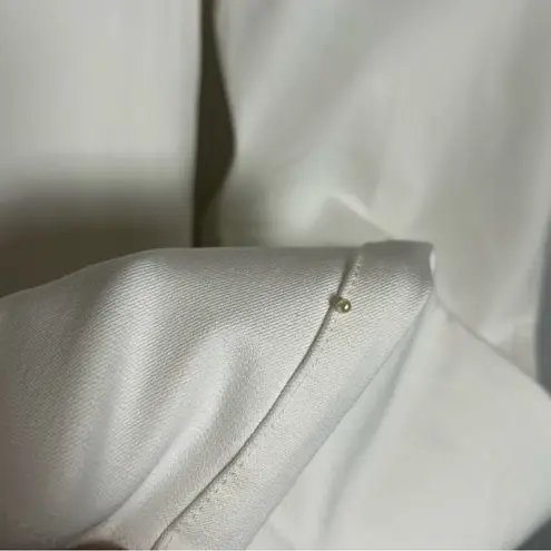 Pearl by Lela Rose White Trouser Business Work Wear Career Pants Size 6