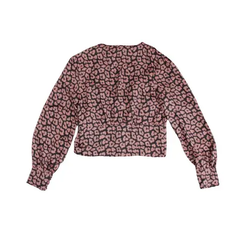 Essue V-Neck Leopard Print Blouse