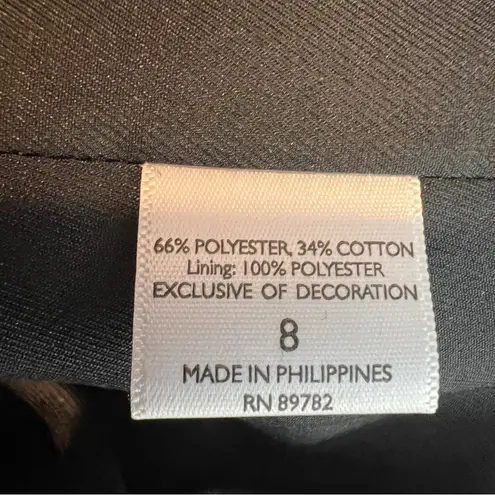 Natori Size 8 PeacockA-Line Sleeveless Sheath Dress Back Zipper Red & Black