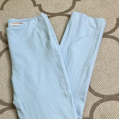 Veronica Beard Scuba Slim-Fit light blue back zip Cropped Pant, size 4, SAMPLE
