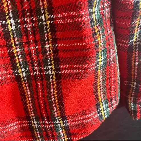 Charter Club Red Plaid Jacket Size 6