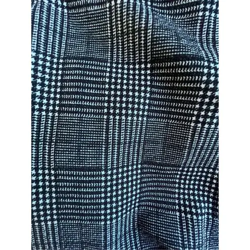 Unbranded Black and White Fitted Stretchy Checkered Leggings Size M