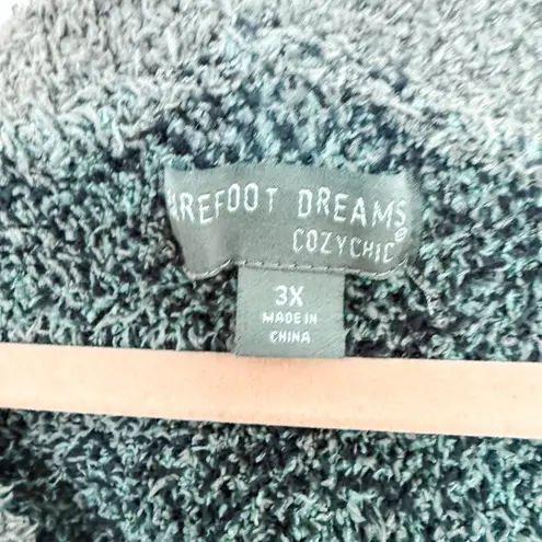 Barefoot Dreams CozyChic Camo Sweater Green Size 3X Soft Grunge Cozy Knit Lounge