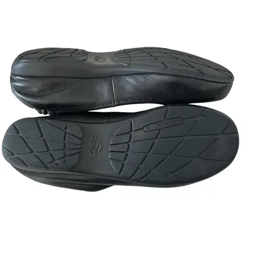 Abeo Tammy metatarsal flat shoes black leather slip on ballet flats size 6.5