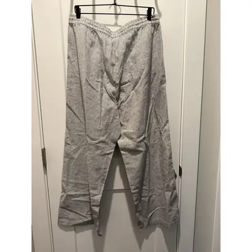 Women’s J.CREW Black Striped Linen