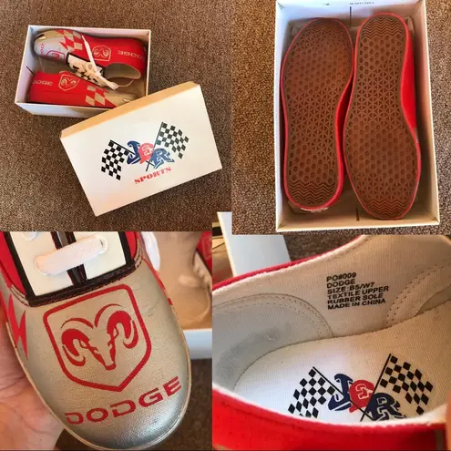 RED/SILVER DODGE NASCAR RACING JER SNEAKERS SHOES Red Size 7