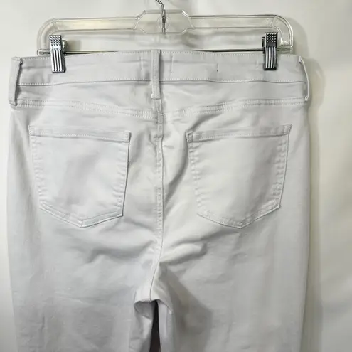 NYDJ Size 10P Jeans Billie Mini Boot White Mid Rise 25 In Inseam Denim 567