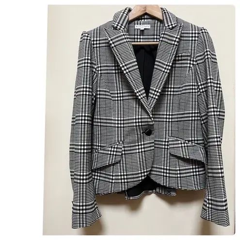 Maison d' Amelie Gingham Plaid One Button Pocket Blazer Size Medium Multiple
